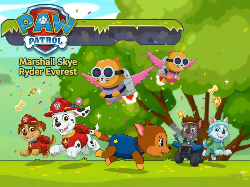 Play paw-patrol-marshall-skye-ryder-everest - Free Online Game