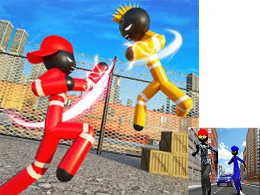 Play stickman-police-vs-gangsters-street-fight - Free Online Game