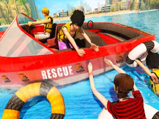Play beach-rescue-emergency-boat - Free Online Game