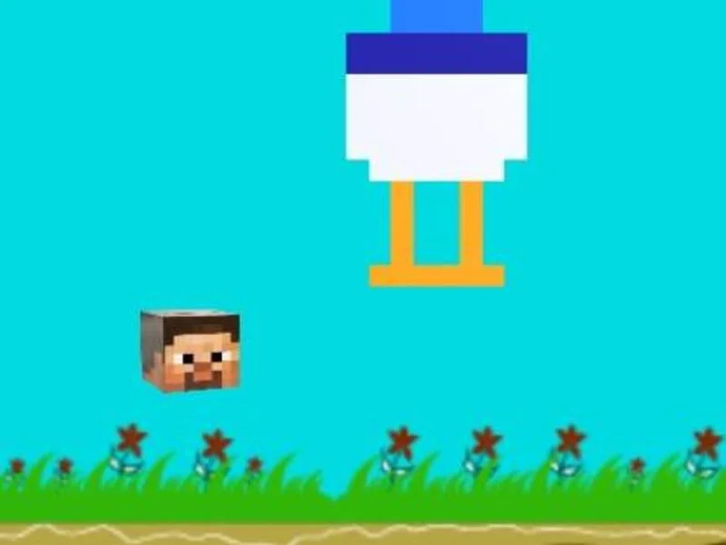 Play chicken-jockey-flappy-minecraft - Free Online Game