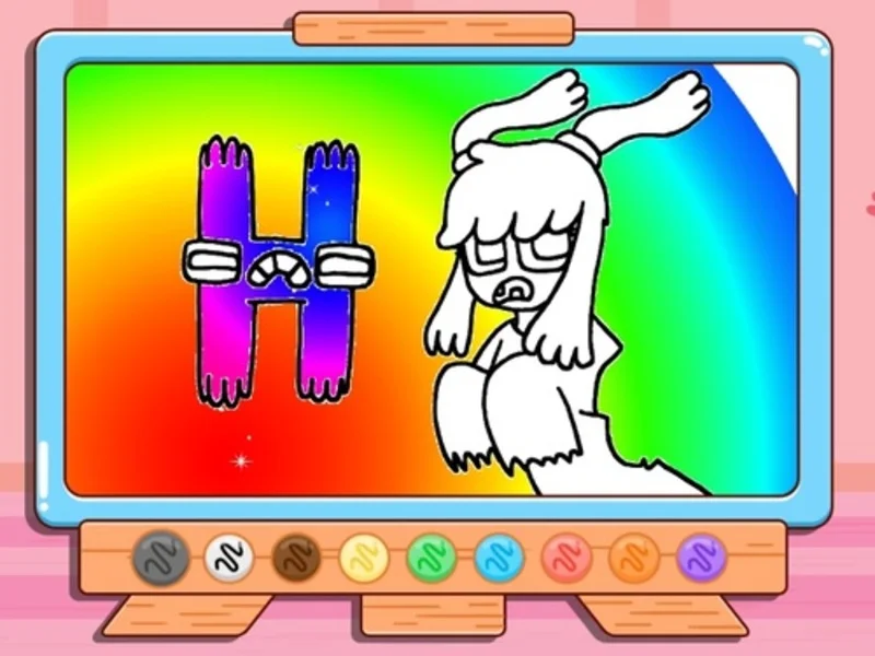 Play coloring-book-alphabet-lore-h - Free Online Game