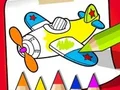 Coloring Book: Cute Plane - Play Free Game