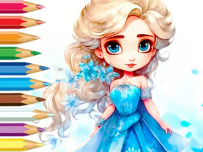 Play coloring-book-frozen-princess - Free Online Game