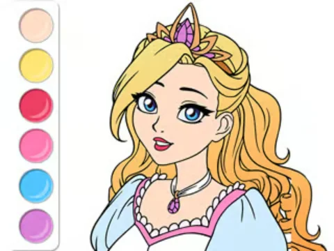 Play Coloring Book: Princess Prom Dress - Free Online Game