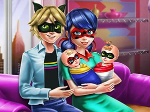 Dotted Girl Family Day - Play Free Game