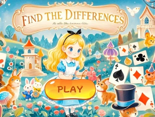 Play find-the-differences-alice-in-wonderland - Free Online Game