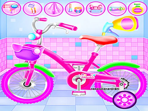 Play girl-bike-fix-washing-salon - Free Online Game