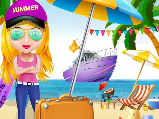 Play girl-summer-vacation-beach - Free Online Game