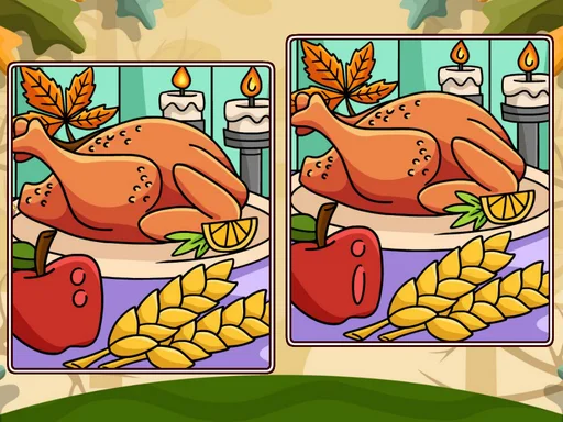 Play thanksgiving-spot-the-differences - Free Online Game