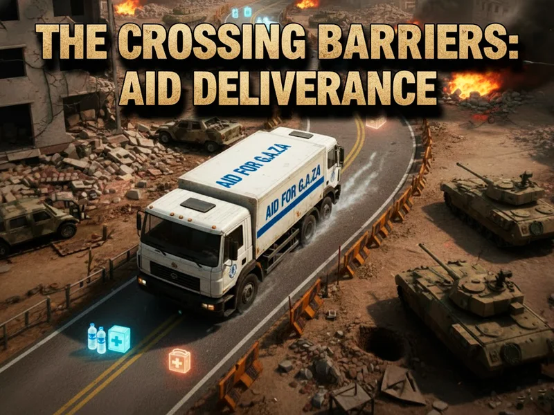 Play the-crossing-barriers-aid-deliverance - Free Online Game